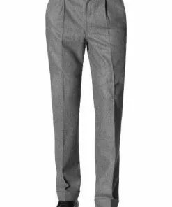 HILTL Hose Milano-U 42053/33802/14 Hose Milano U, Classic Fit, Flanell, Grau meliert, Grau