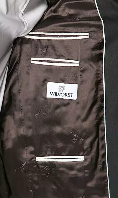 Wilvorst Anzug 413201/60/7951/222/2 Slim Line, Wolle-Viskose, Dunkelbraun gestreift 7 Wilvorst Anzug 413201/60/7951/222/2 Slim Line, Wolle-Viskose, Dunkelbraun gestreift – Bild 5