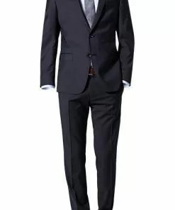 bugatti Anzug Smart Fit 99801/793000+788300/390 Schurwolle, Marineblau, Marine