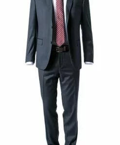 Carl Gross Anzug 00/003N0/323012+332023/63 Modern Fit, Schurwolle Super110 Reda, Dunkelblau meliert, Blau