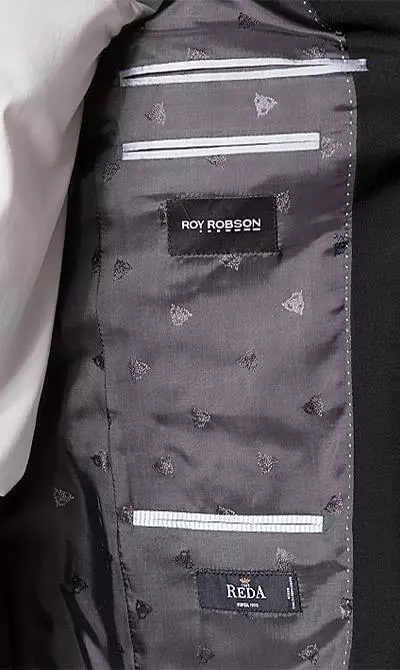 ROY ROBSON Anzug 5000/3042+0340/001 Regular Fit, Schurwolle Super110 Reda, Schwarz 6 ROY ROBSON Anzug 5000/3042+0340/001 Regular Fit, Schurwolle Super110 Reda, Schwarz – Bild 4