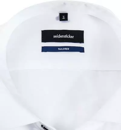 Seidensticker Tailored Kläppchen 021008/01 Hemd, Tailored Fit, Popeline, Weiß 4 Seidensticker Tailored Kläppchen 021008/01 Hemd, Tailored Fit, Popeline, Weiß – Bild 2