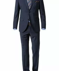 CG Anzug 20/025S0/423562+433053/62 Modern Fit, Schurwoll-Stretch, Nachtblau meliert, Dunkelblau