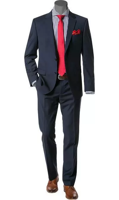 bugatti Anzug Smart Fit 99801/793000+788300/380 Schurwolle Marzotto, Nachtblau 3 bugatti Anzug Smart Fit 99801/793000+788300/380 Schurwolle Marzotto, Nachtblau