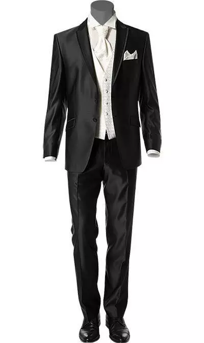 Wilvorst Anzug schwarz 433100/10/17292/222/1 Slim Line, Wolle 3 Wilvorst Anzug schwarz 433100/10/17292/222/1 Slim Line, Wolle