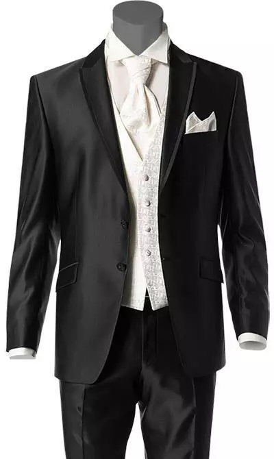 Wilvorst Anzug schwarz 433100/10/17292/222/1 Slim Line, Wolle 4 Wilvorst Anzug schwarz 433100/10/17292/222/1 Slim Line, Wolle – Bild 2