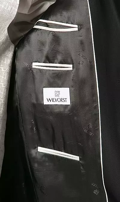 Wilvorst Anzug schwarz 433100/10/17292/222/1 Slim Line, Wolle 7 Wilvorst Anzug schwarz 433100/10/17292/222/1 Slim Line, Wolle – Bild 5