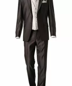 Wilvorst Anzug braun 433100/64/17292/222/1 Slim Line, Wolle