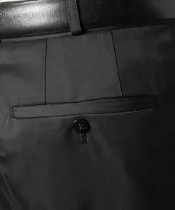 Wilvorst Hose 411100/10/222 Slim Line, Wolle, Schwarz -Anzüge & Westen Geschäft 188818 norm3