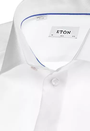 ETON Slim Fit Kent 3100/79512/00 Hemd, Twill, Weiß 5 ETON Slim Fit Kent 3100/79512/00 Hemd, Twill, Weiß – Bild 3