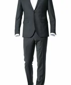 CG Anzug schwarz 20/023S0/423562+433053/90 Slim Fit, Schurwolle, Schwarz meliert