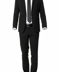 CG Anzug schwarz 57/0008/423562+433033/90 Slim Fit, Schurwolle