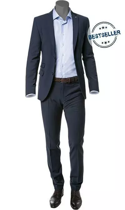 CG Anzug Cliff-Cedric 30-031S0/423622+433063/62 Slim Fit, Schurwoll-Stretch, Marine 4 CG Anzug Cliff-Cedric 30-031S0/423622+433063/62 Slim Fit, Schurwoll-Stretch, Marine – Bild 2