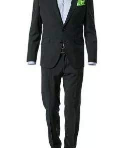 DIGEL Anzug slim line 99832/Allan+Apollo/10 Slim Fit, Schurwolle Super100, Schwarz