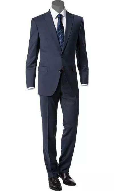 Carl Gross Anzug 40/017S1/323012+332023/63 Modern Fit, Schurwolle Super120, Dunkelblau meliert, Marine 3 Carl Gross Anzug 40/017S1/323012+332023/63 Modern Fit, Schurwolle Super120, Dunkelblau meliert, Marine