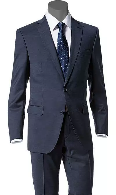 Carl Gross Anzug 40/017S1/323012+332023/63 Modern Fit, Schurwolle Super120, Dunkelblau meliert, Marine 4 Carl Gross Anzug 40/017S1/323012+332023/63 Modern Fit, Schurwolle Super120, Dunkelblau meliert, Marine – Bild 2