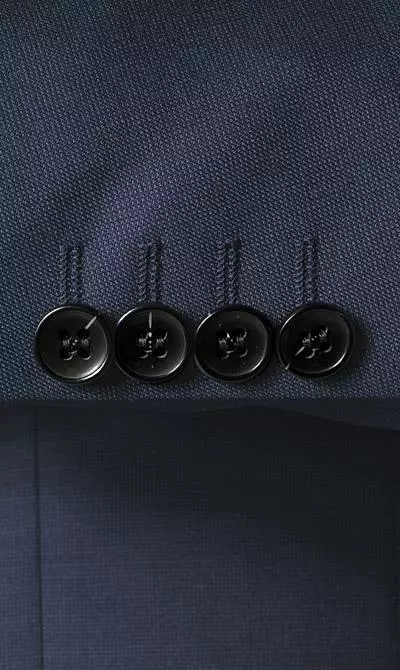 Carl Gross Anzug 40/017S1/323012+332023/63 Modern Fit, Schurwolle Super120, Dunkelblau meliert, Marine 6 Carl Gross Anzug 40/017S1/323012+332023/63 Modern Fit, Schurwolle Super120, Dunkelblau meliert, Marine – Bild 4