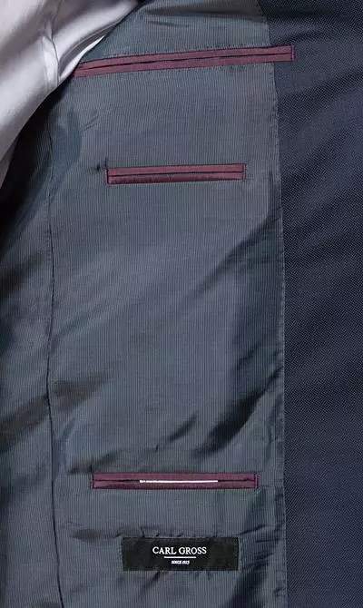 Carl Gross Anzug 40/017S1/323012+332023/63 Modern Fit, Schurwolle Super120, Dunkelblau meliert, Marine 7 Carl Gross Anzug 40/017S1/323012+332023/63 Modern Fit, Schurwolle Super120, Dunkelblau meliert, Marine – Bild 5