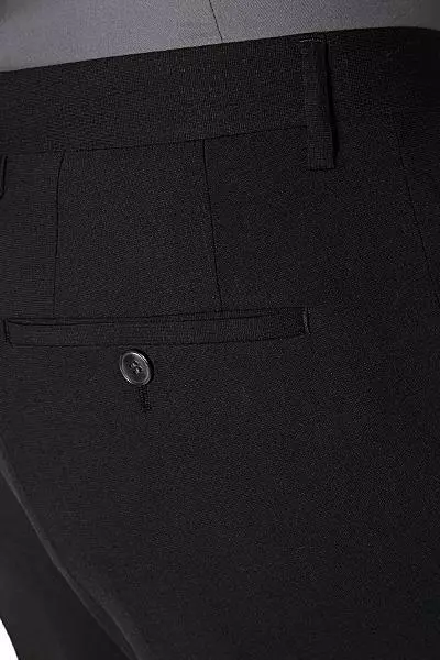 ROY ROBSON Hose 5042/0240/001 Slim Fit, Schurwolle, Schwarz 5 ROY ROBSON Hose 5042/0240/001 Slim Fit, Schurwolle, Schwarz – Bild 3