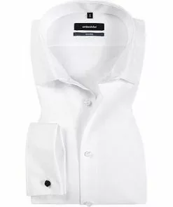 Seidensticker Tailored Kent ELA 241335/01 Hemd, Tailored Fit, Popeline, Extra langer Arm, Weiß