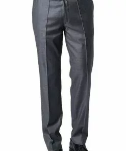 EDUARD DRESSLER Hose Jeff 00510/3B25/26 Shaped Fit, Schurwolle Super140, Mittelgrau meliert, Anthrazit