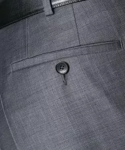 EDUARD DRESSLER Anzug 00510/6B51+3B25/26 Schurwolle Super140, Mittelgrau meliert, Anthrazit -Anzüge & Westen Geschäft 216238 norm8