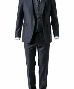 Wilvorst Anzug nachtblau 441200/32/17852/2 + 177 Slim Line, Optional mit Weste, Woll-Stretch