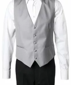 Wilvorst Weste 408235/21/20 Wolle-Seide, Silbergrau