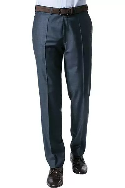 EDUARD DRESSLER Hose Jeff 00510/3B25/46 Schurwolle, Blau meliert, Stahlblau 3 EDUARD DRESSLER Hose Jeff 00510/3B25/46 Schurwolle, Blau meliert, Stahlblau