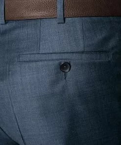 EDUARD DRESSLER Hose Jeff 00510/3B25/46 Schurwolle, Blau meliert, Stahlblau 7 EDUARD DRESSLER Hose Jeff 00510/3B25/46 Schurwolle, Blau meliert, Stahlblau -Anzüge & Westen Geschäft 219828 norm3