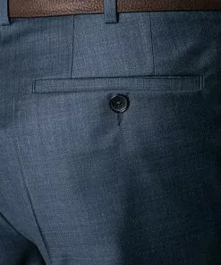 EDUARD DRESSLER Anzug 00510/6B51+3B25/46 Schurwolle, Blau meliert, Stahlblau -Anzüge & Westen Geschäft 219829 norm8