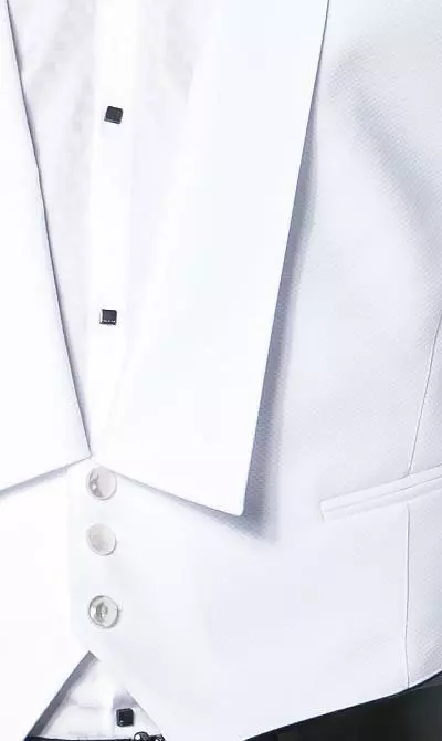 Botthof Frackweste 83-04-102/10 Baumwolle, Weiß 4 Botthof Frackweste 83-04-102/10 Baumwolle, Weiß – Bild 2