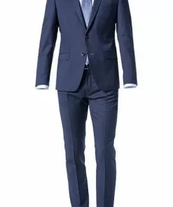 ROY ROBSON Anzug 5066/2022+0240/019 Slim Fit, Schurwolle Super100, Marine-royal meliert, Dunkelblau