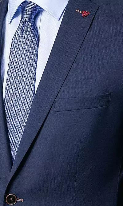 ROY ROBSON Anzug 5066/2022+0240/019 Slim Fit, Schurwolle Super100, Marine-royal meliert, Dunkelblau 4 ROY ROBSON Anzug 5066/2022+0240/019 Slim Fit, Schurwolle Super100, Marine-royal meliert, Dunkelblau – Bild 2