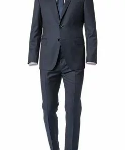Windsor Anzug 13009345+13009348/420 Anzug Sera-Sole, Shaped Fit, Schurwolle, Nachtblau meliert, Marine