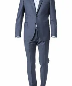 Windsor Anzug 13009345+13009348/425 Anzug Sera-Sole, Shaped Fit, Schurwolle, Dunkelblau meliert, Stahlblau