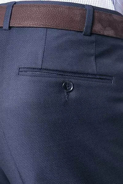 DIGEL Hose Preference Moder Fit 99652/Per/22 Hose Per, Modern Fit, Schurwolle Super110 REDA, Marinelblau meliert, Marine 5 DIGEL Hose Preference Moder Fit 99652/Per/22 Hose Per, Modern Fit, Schurwolle Super110 REDA, Marinelblau meliert, Marine – Bild 3