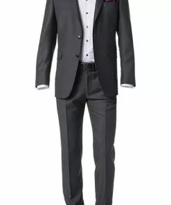 DIGEL Anzug Preference 99652/Duncan-AMF+Per/12 Modern Fit, Schurwolle Super110 REDA, Schwarz meliert, Anthrazit