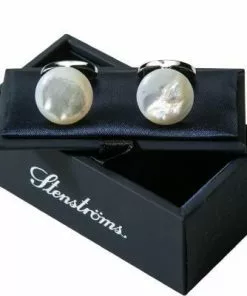 Stenströms Manschettenknöpfe 900020/000 Silber-permutt, Weiß