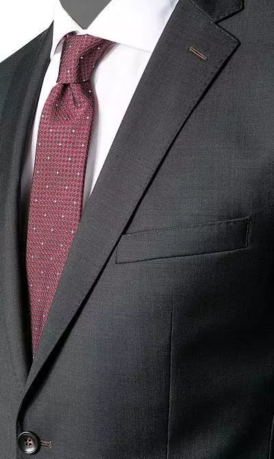 Carl Gross Anzug 50/042S0/323022+332023/83 Modern Fit, Schurwolle Super110 REDA, Anthrazit meliert, Anthrazit 5 Carl Gross Anzug 50/042S0/323022+332023/83 Modern Fit, Schurwolle Super110 REDA, Anthrazit meliert, Anthrazit – Bild 3