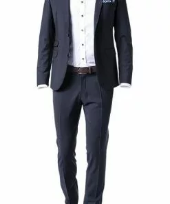CG Anzug Cliff-Cedric 30-031S0/423622+433063/63 Slim Fit, Schurwoll-Stretch, Nachtblau