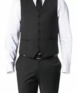 CG Weste Carlton 30/031S0/441013/90 Slim Fit, Schurwoll-Stretch, Schwarz