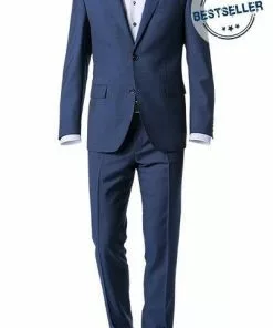 Carl Gross Anzug 50/041N0/323022+332023/63 Modern Fit, Schurwolle, Dunkelblau meliert, Dunkelblau