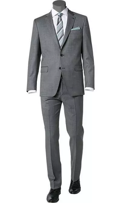 DIGEL Anzug Modern Fit 99653/120033+116062/46 Schurwolle Super110 REDA, Grau meliert, Grau 3 DIGEL Anzug Modern Fit 99653/120033+116062/46 Schurwolle Super110 REDA, Grau meliert, Grau