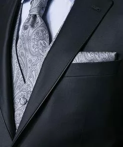 DIGEL Anzug 1009342/120210+114001+164003+190012/20 Anzug mit Weste, Plastron, Einstecktuch, Modern Fit, Schurwolle, Nachtblau -Anzüge & Westen Geschäft 242665 norm3