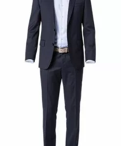 BOSS Anzug Hayes/Gibson 50318498+499/401 Anzug Hayes-Gibson, Slim Fit, Schurwolle Super120 GUABELLO, Dunkelblau, Dark blue
