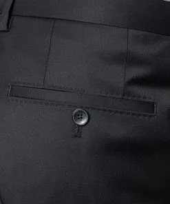 BOSS Hose Lenon 50318825/001 Regular Fit, Schurwolle Super120 GUABELLO, Schwarz, Black -Anzüge & Westen Geschäft 244548 norm4