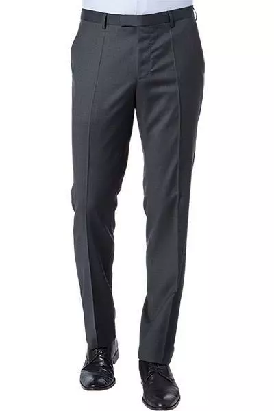 BOSS Hose Lenon 50318825/021 Regular Fit, Schurwolle Super120 GUABELLO, Grau meliert, Dark grey 3 BOSS Hose Lenon 50318825/021 Regular Fit, Schurwolle Super120 GUABELLO, Grau meliert, Dark grey