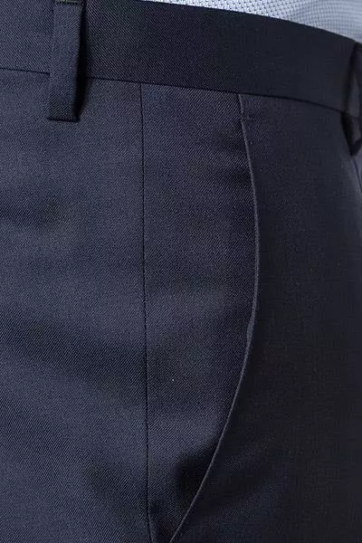 BOSS Hose Lenon 50318825/401 Regular Fit, Schurwolle Super120 GUABELLO, Dunkelblau, Dark blue 5 BOSS Hose Lenon 50318825/401 Regular Fit, Schurwolle Super120 GUABELLO, Dunkelblau, Dark blue – Bild 3