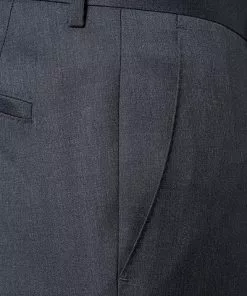 BOSS Anzug 50318521+8825+8500/021 Anzug Johnstons-Lenon mit Weste, Regular Fit, Schurwolle Super120 GUABELLO, Anthrazit meliert, Dark grey -Anzüge & Westen Geschäft 244552 norm8